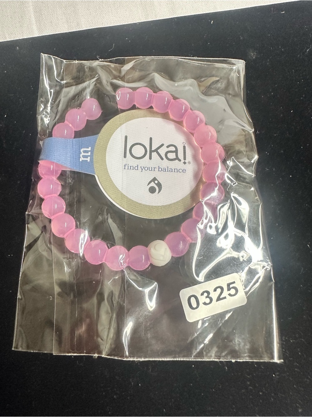 Lokai Pink Beaded Balance Bracelet with White Signature Bead